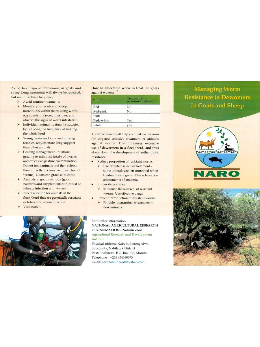 First page of Managing Worm Resistance to Dewomers  in Goats and Sheep