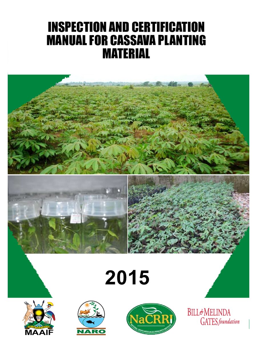 First page of Insepection and Certification Manual for Cassava Planting Material