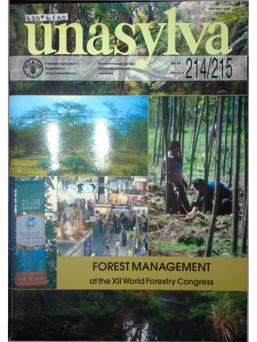 First page of Unasylva: Forest Management at the XII World Forestry Congress