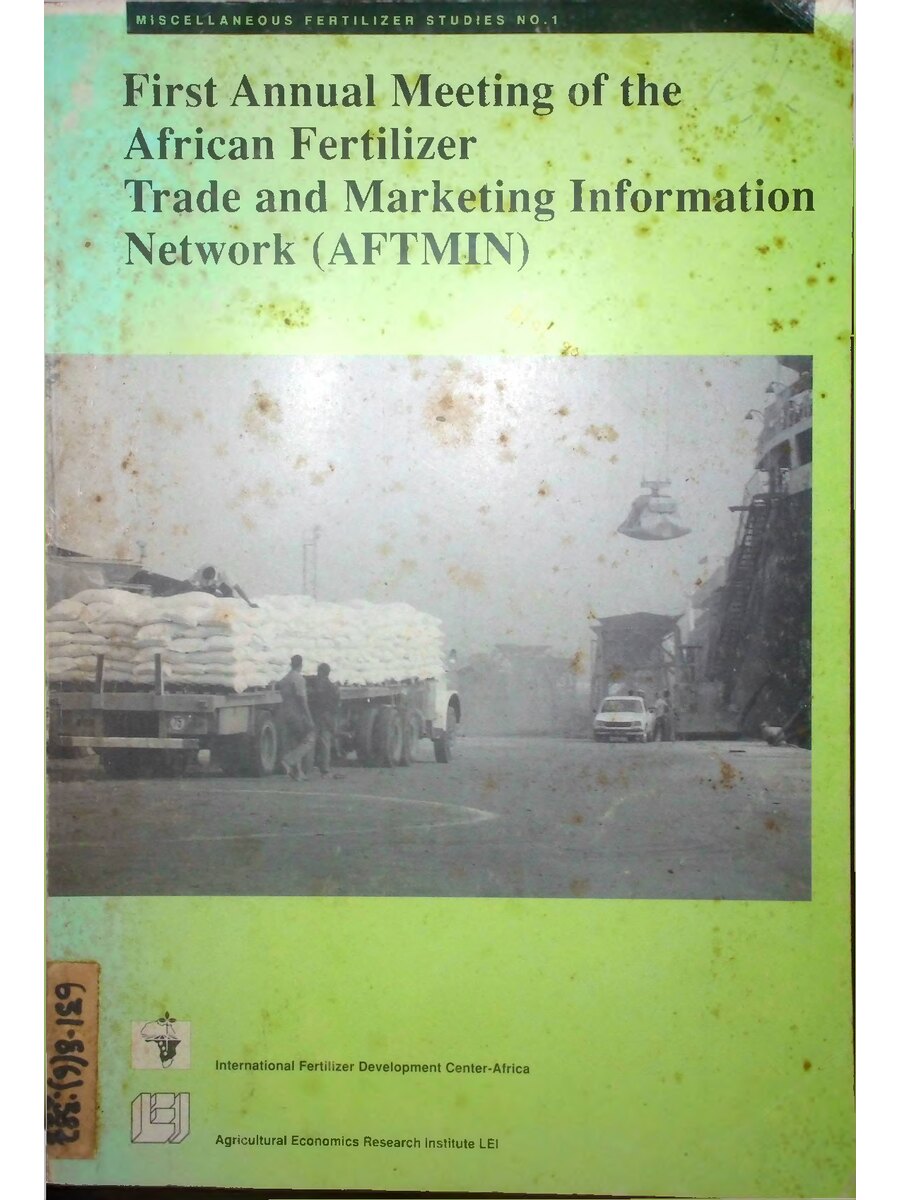 First page of First Annual Meeting of the African Fertilizer Trade and Marketing Information Network