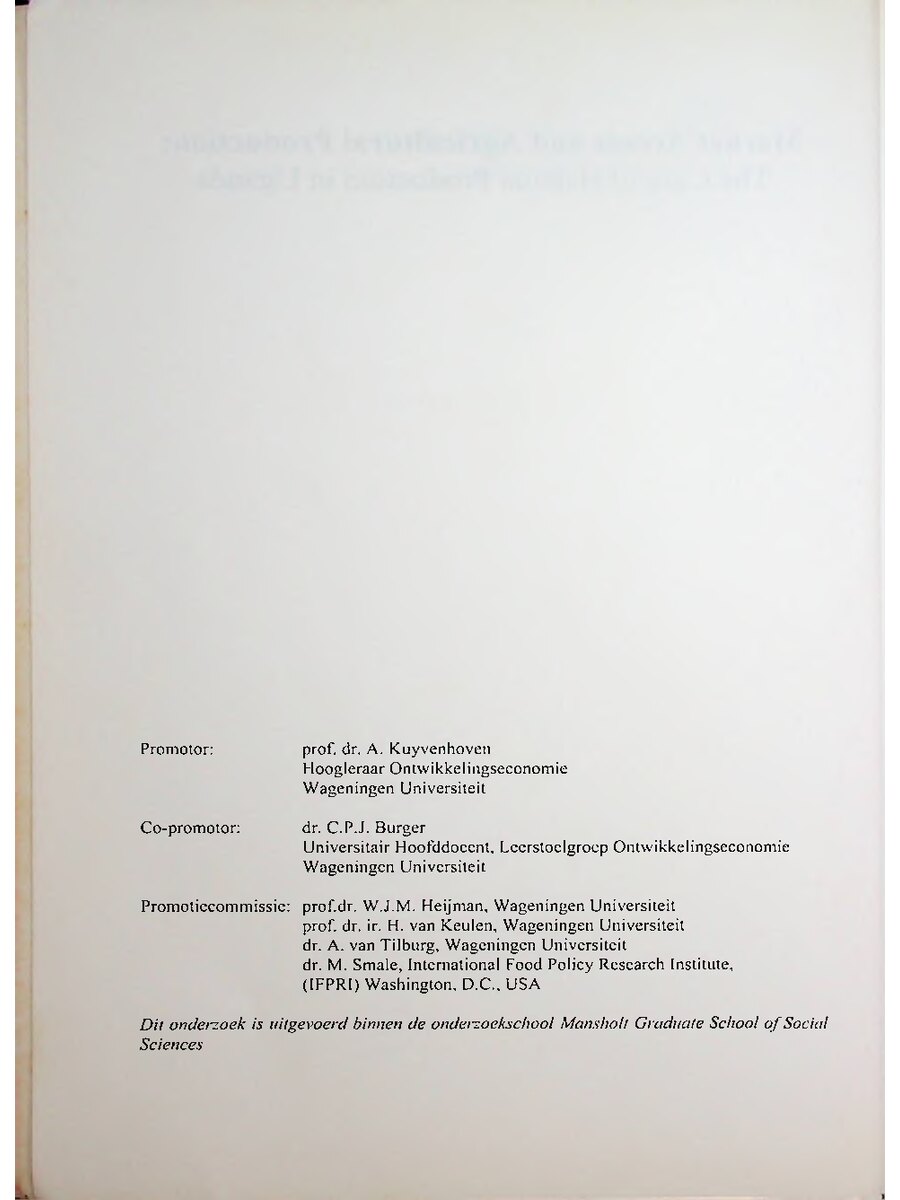 First page of Market Access and Agricultural Production: The Case of Banana Production in Uganda