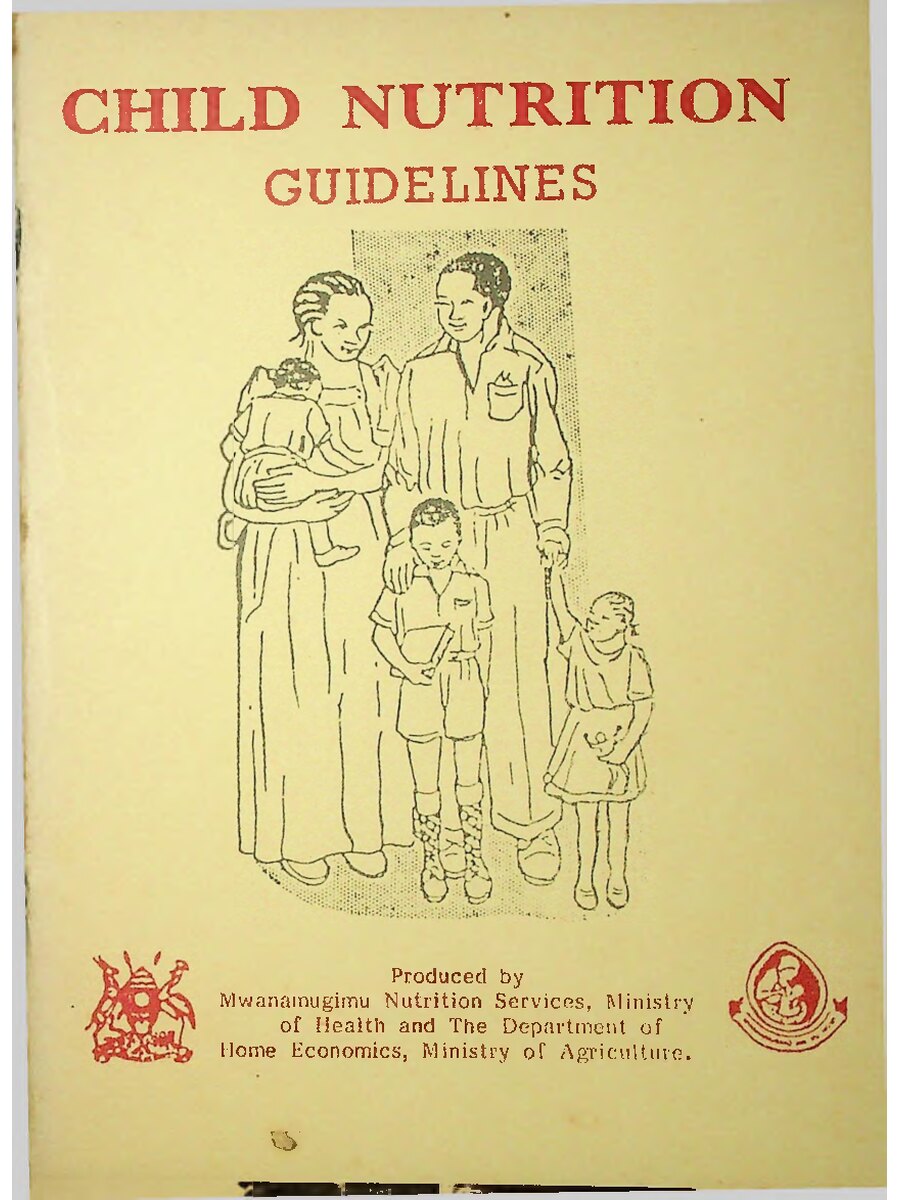 First page of Child Nutrition Guidelines