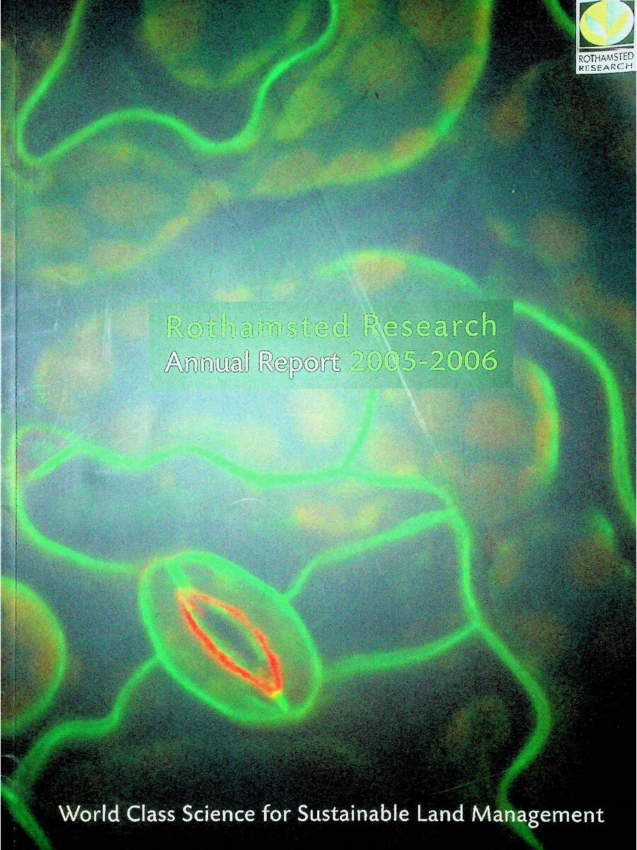 First page of Rothamsted Research Annual Report 2005-2006