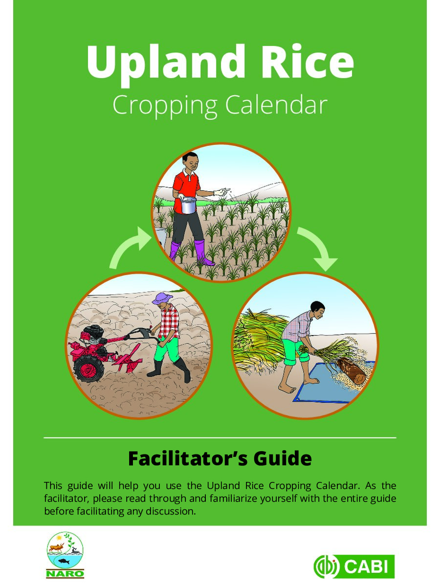 First page of Upland Rice Cropping Calender