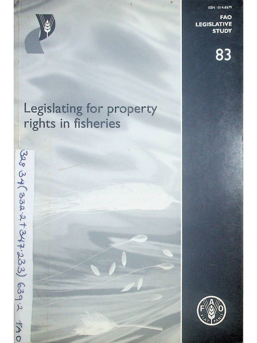 First page of Legislating for Property Rights in Fisheries