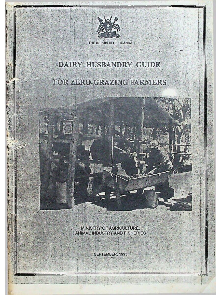 First page of Dairy Husbandry Guide for Zero Grazing Farmers