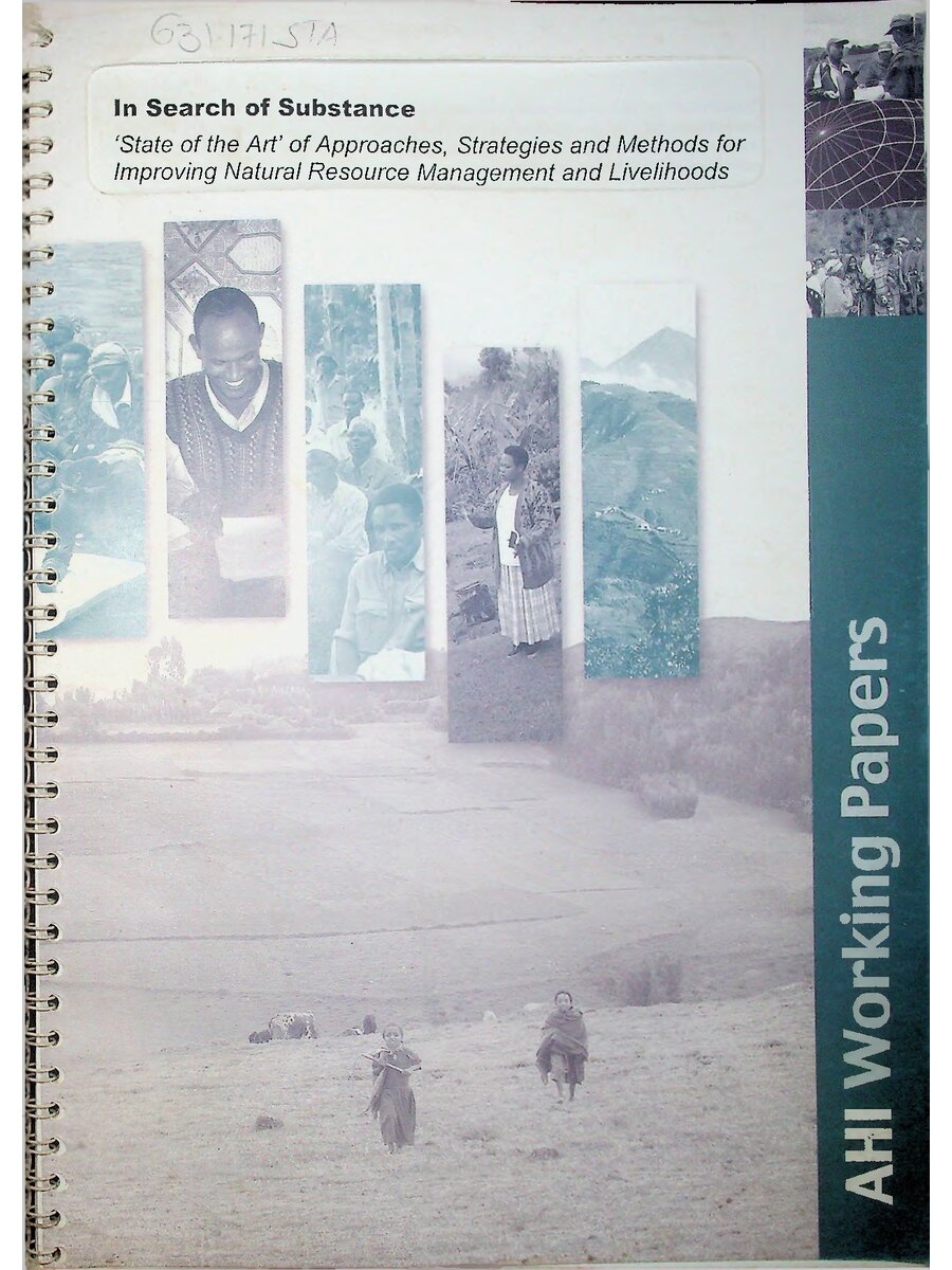 First page of In Search of Substance: State of the Art of Approaches, strategies and Methods for Improving Natural Resource Management and Livelihoods