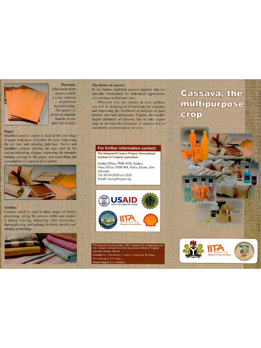 First page of Cassava: The Multipurpose Crop