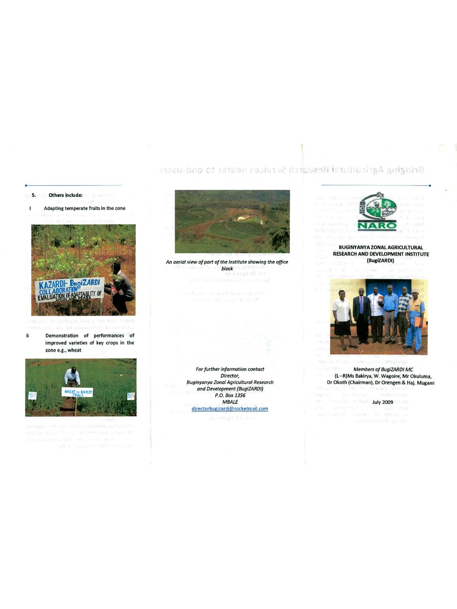 First page of BUGIZARDI: Bringing Agricultural Research Nearer to End-users