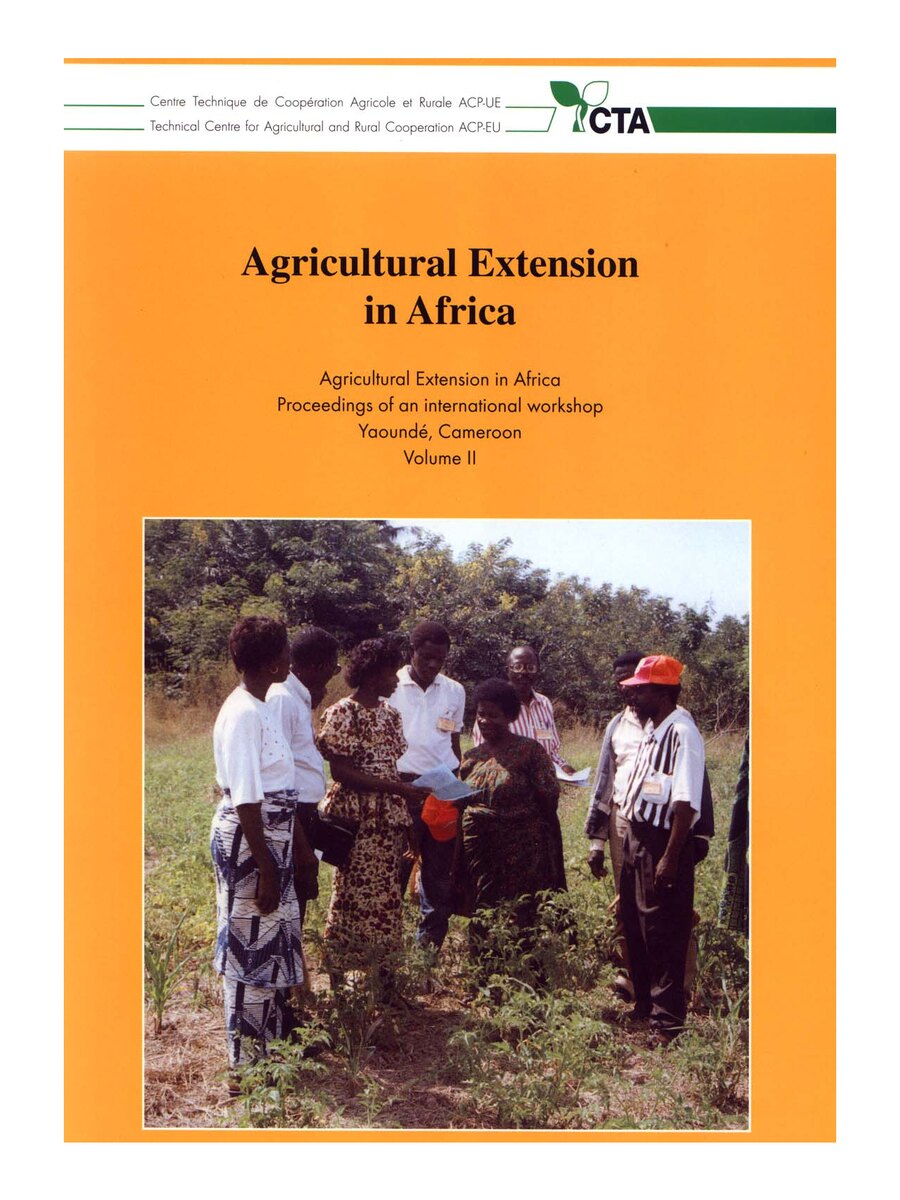 First page of Agricultural Extension in Africa: Proceedings of an International Workshop, Yaoundé, Cameroon- Volume II