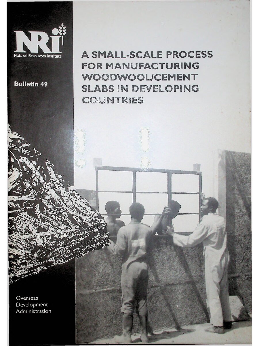 First page of A Small Scale Process for Manufacturing Woodwool Cement Slabs in Developing Countries