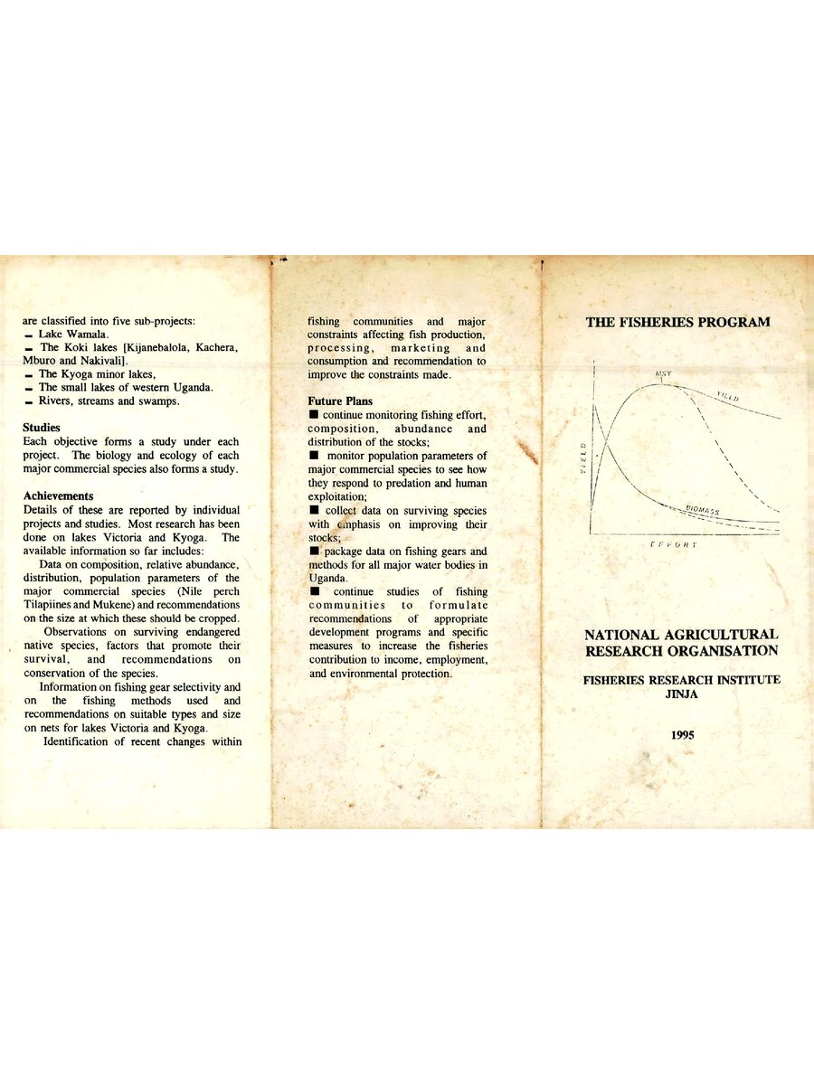 First page of The Fisheries Program